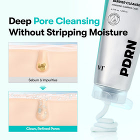 VT COSMETICS close-up label showing PDRN, ceramides, panthenol