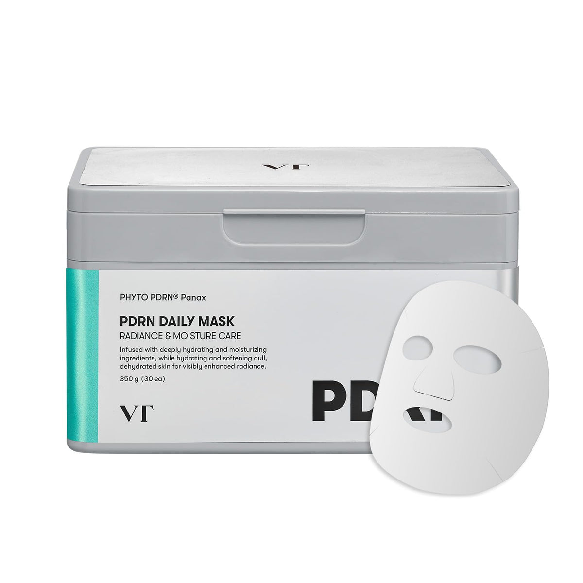 VT COSMETICS tub front view showing 30 mask container and branding benefit hydration