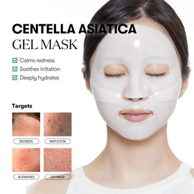 VT COSMETICS open mask with full ampoule applied for concentrated soothing