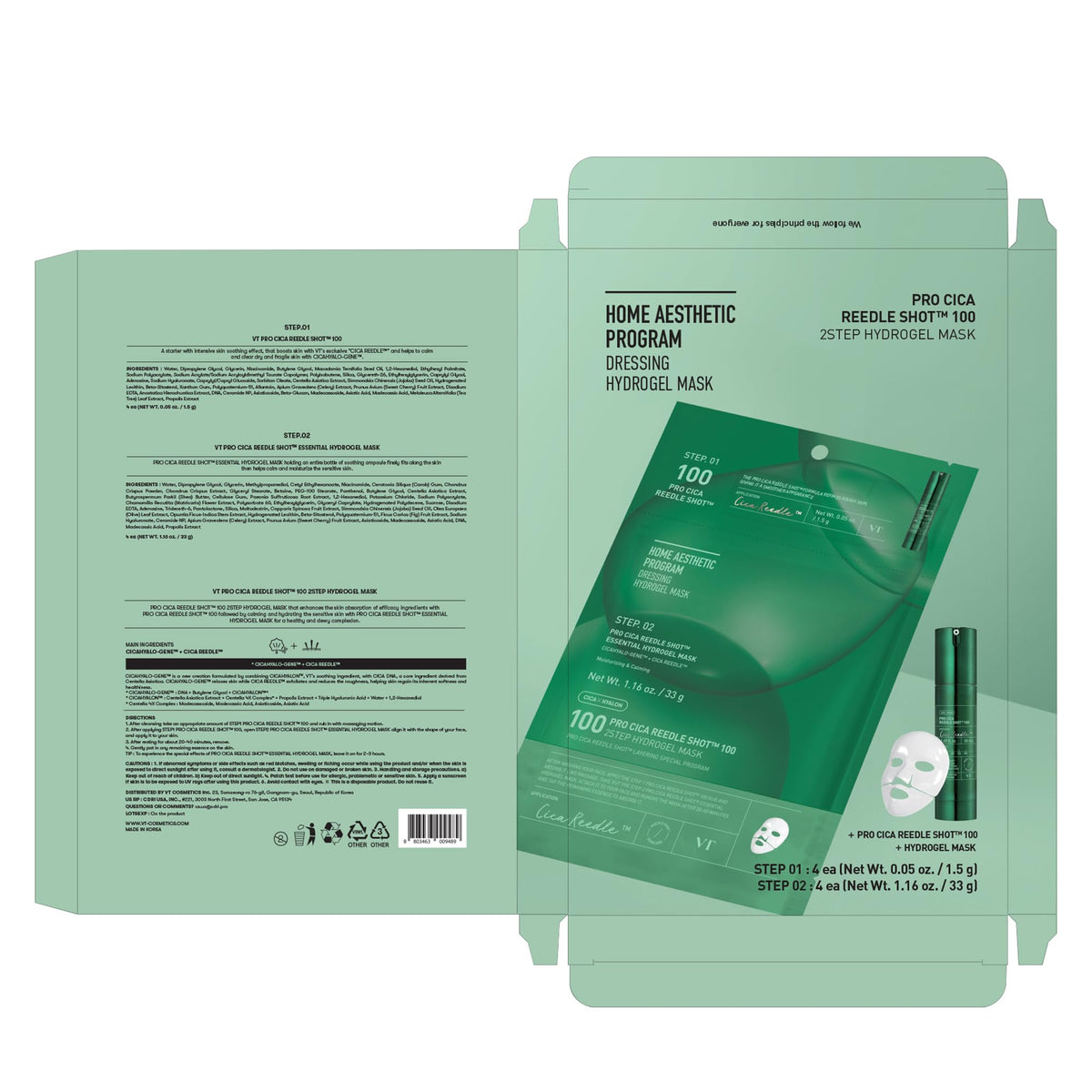 VT COSMETICS packaging label close detail showing formulation info
