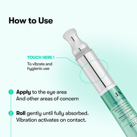 VT COSMETICS applicator on under-eye showing depuffing application