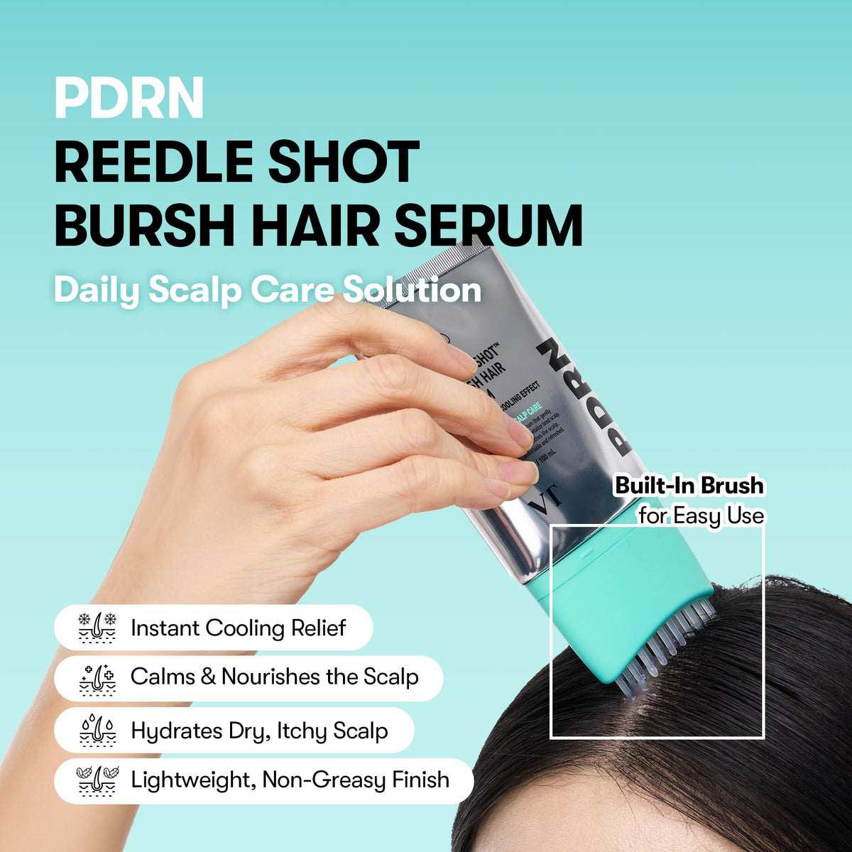 VT COSMETICS reedle shot brush applicator for precise, mess-free application