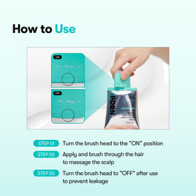 VT COSMETICS reedle shot applied to scalp illustrating targeted distribution