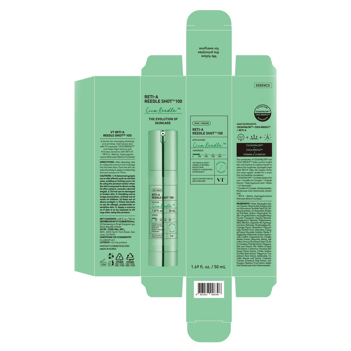 VT COSMETICS bottle staged in bathroom routine promoting nightly use