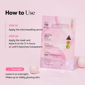 VT COSMETICS product set with four mask packets and ampoule scale