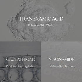 VT COSMETICS ingredient label showing tranexamic acid, niacinamide, glutathione benefits