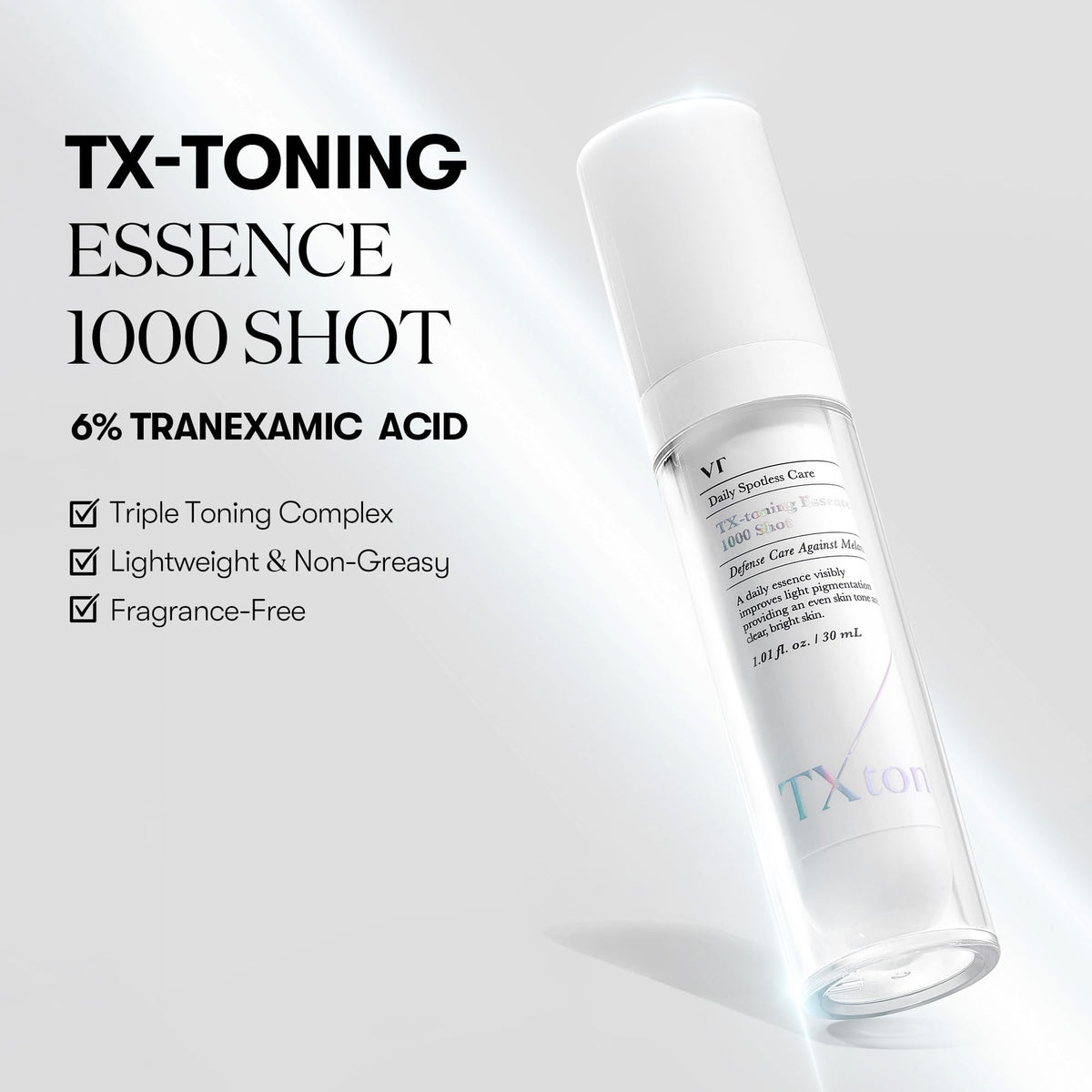 VT COSMETICS serum texture close-up showing lightweight drops for fast absorption