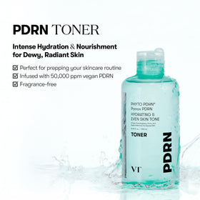 VT COSMETICS watery texture poured from bottle highlighting fast absorption benefit