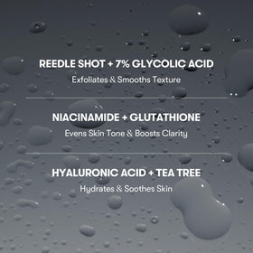 VT COSMETICS fine mist texture close-up demonstrating even exfoliant coverage