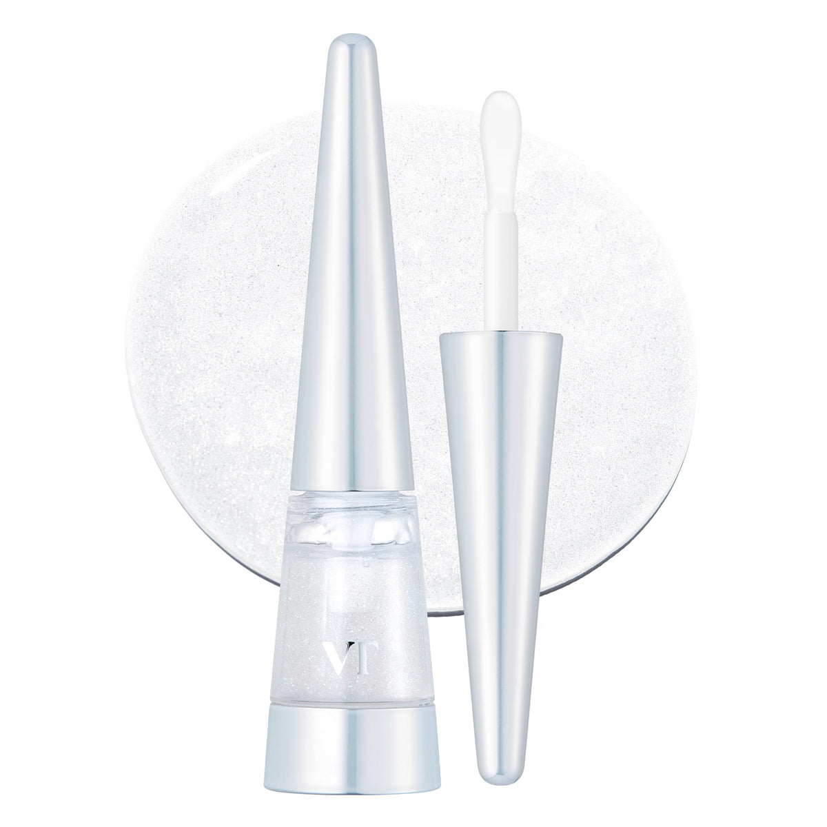 VT COSMETICS Reedle Shot front packaging shows compact glitter gloss and benefits