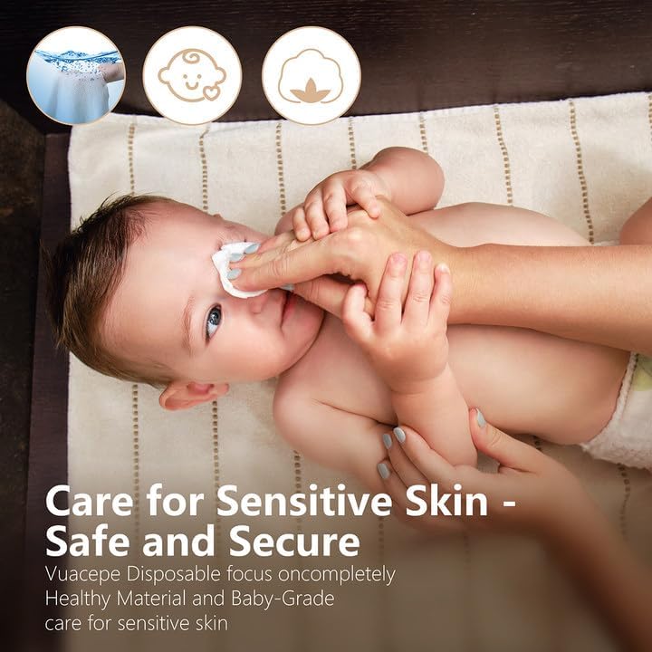 vuacepe towel drying face gently to prevent irritation and stay hygienic