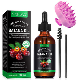 VXHDAG bottle front view showing pure Batana oil and benefits