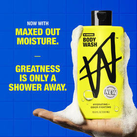 W lifestyle shower scene illustrating post‑workout refresh benefit