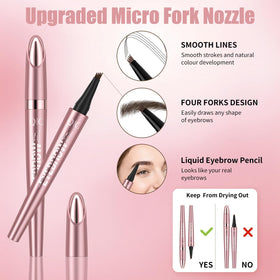 W3W applying pen to brow in hand illustrating controlled, realistic hair strokes
