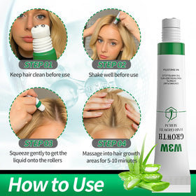 W3W Orrenaturals being applied to scalp to target thinning areas
