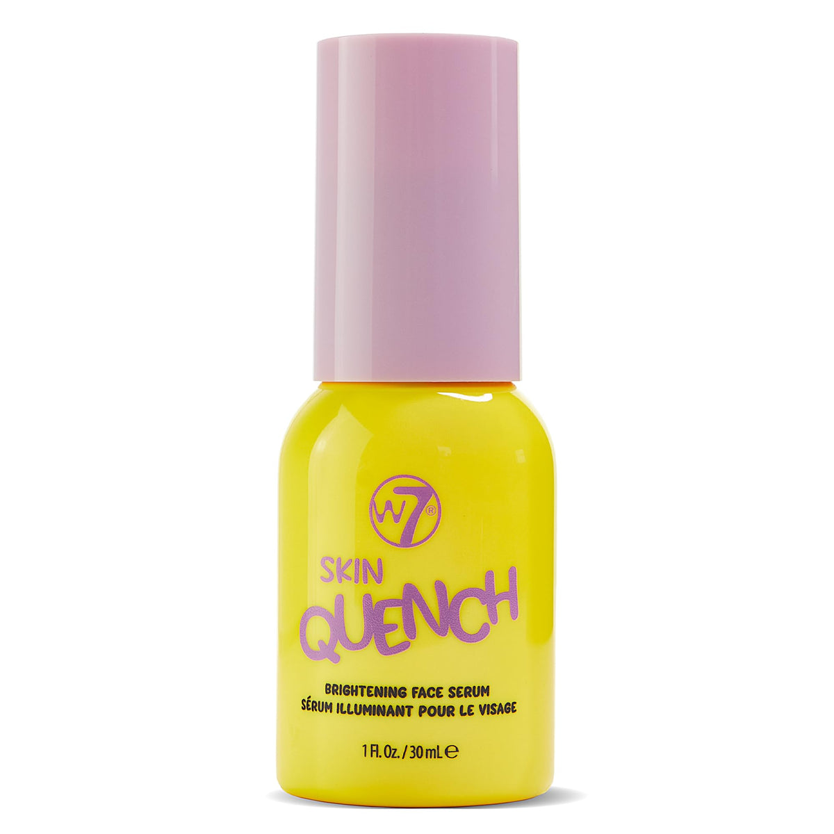 W7 product label showing ingredients list emphasizing aloe, ceramides and niacinamide