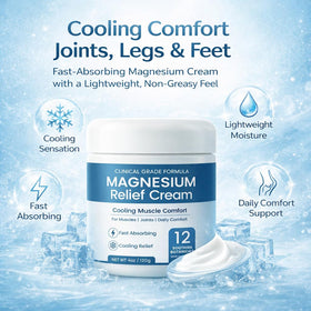 WAESKI applied to lower leg demonstrating cooling relief and easy massage-in