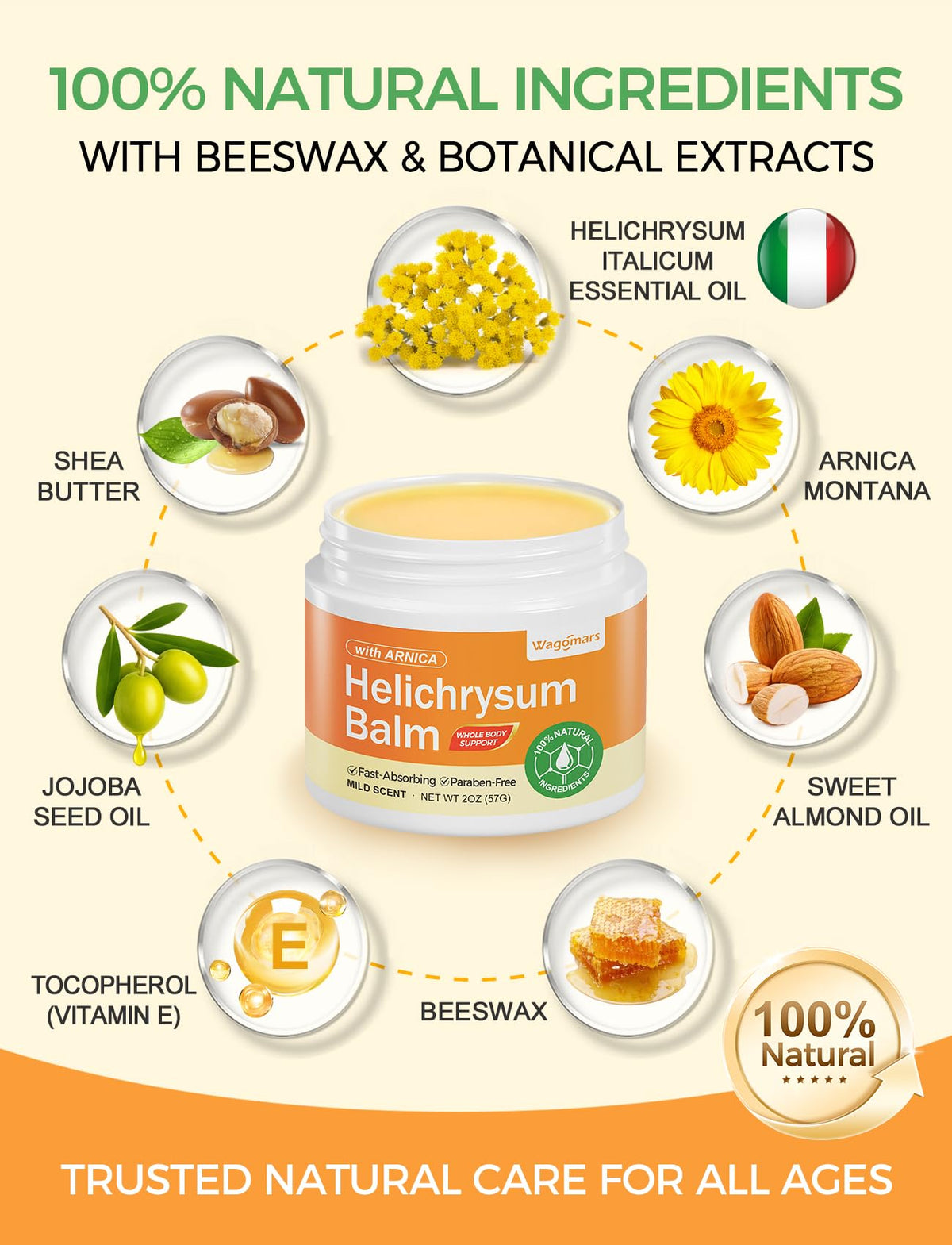 Wagomars balm applied to facial spot to reduce redness and calm skin