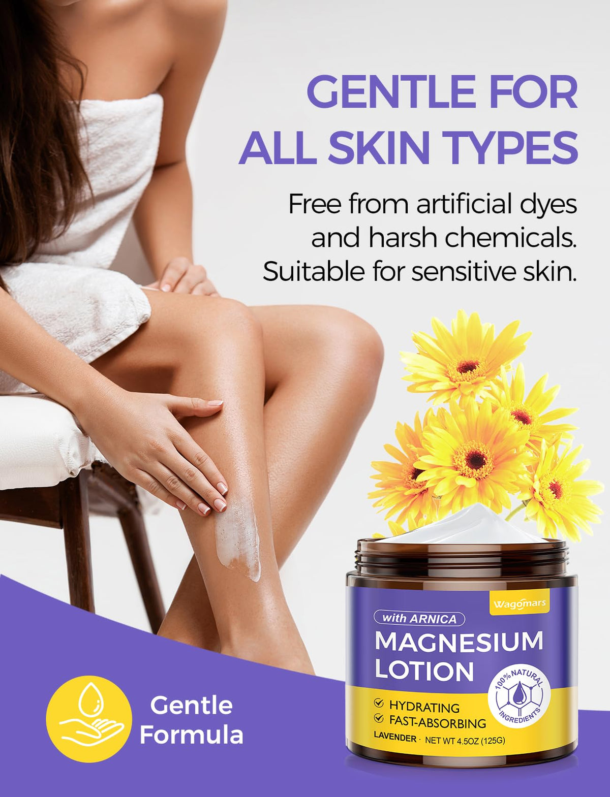Wagomars label close-up highlighting arnica inclusion and clarity benefit