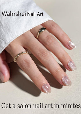 Wahrshei close-up of gel texture highlighting cat-eye shimmer and smooth glossy finish benefit