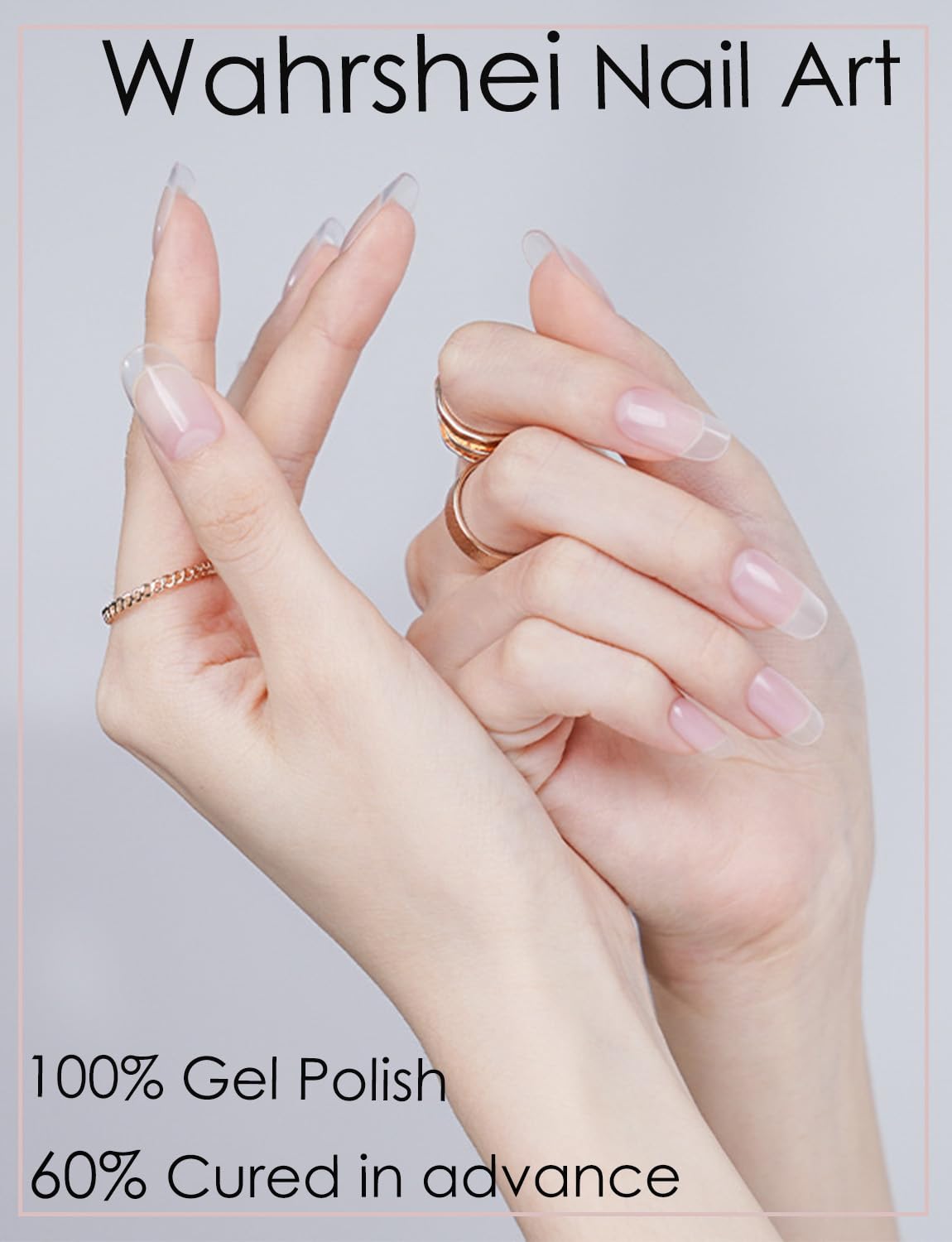 Wahrshei close-up texture of semi cured gel strip highlighting smooth glossy finish
