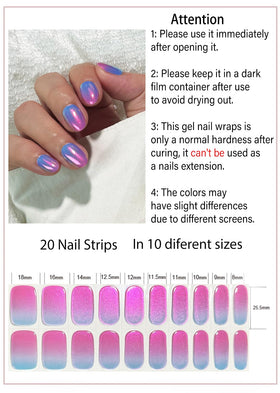 Wahrshei close-up of ombre gel texture highlighting smooth gradient and salon shine