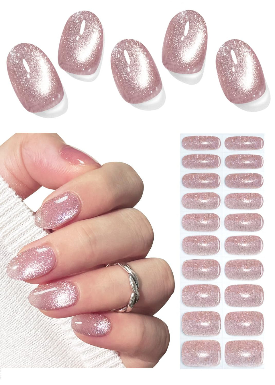 Wahrshei front packaging showing cat eye gel strips and quick salon results