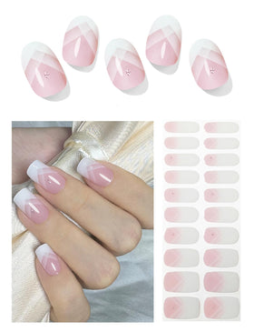 Wahrshei front packaging showing 20 gel nail stickers and included tools for convenience