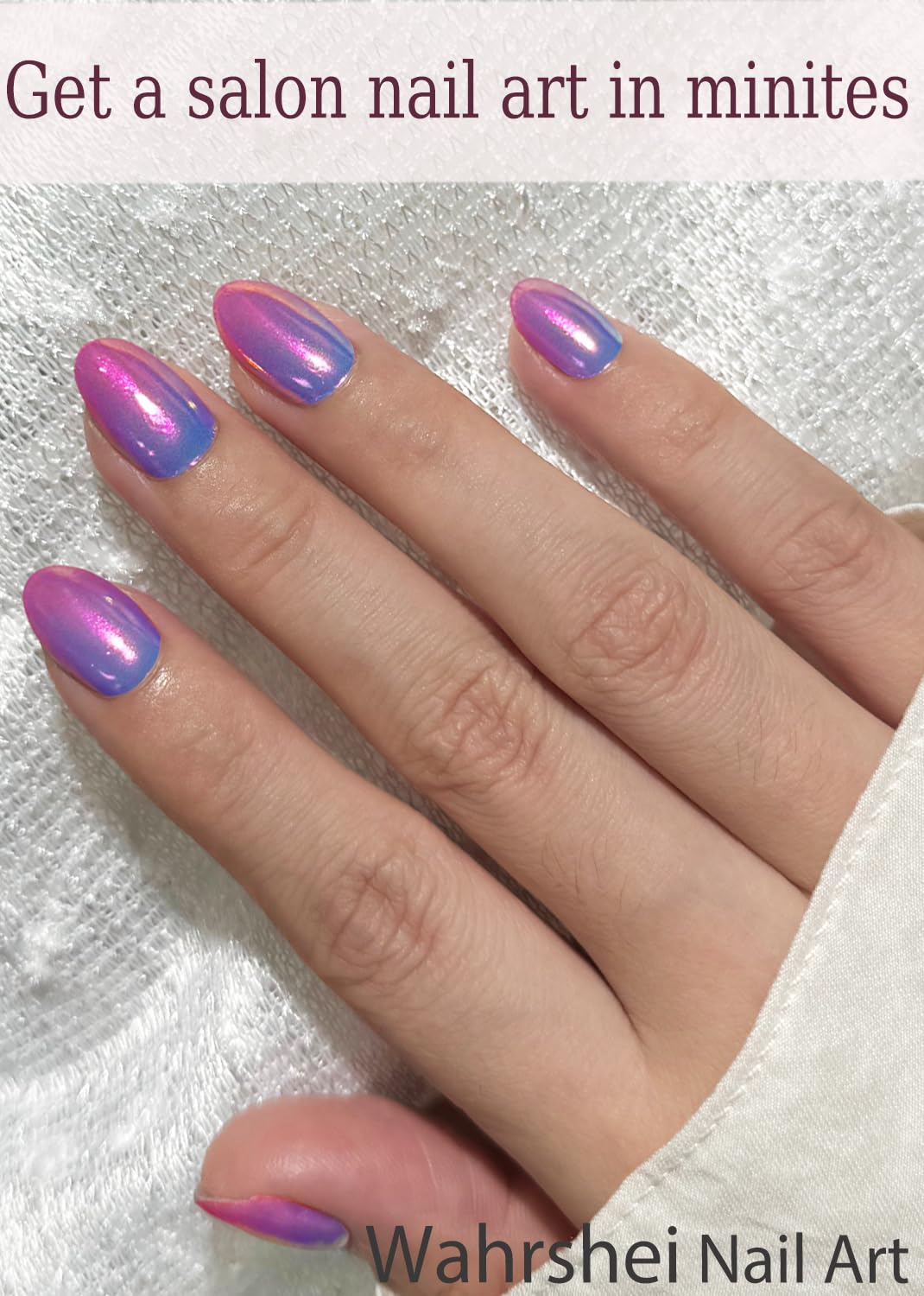 Wahrshei stickers displayed on fingers to show size options and precise fit advantage