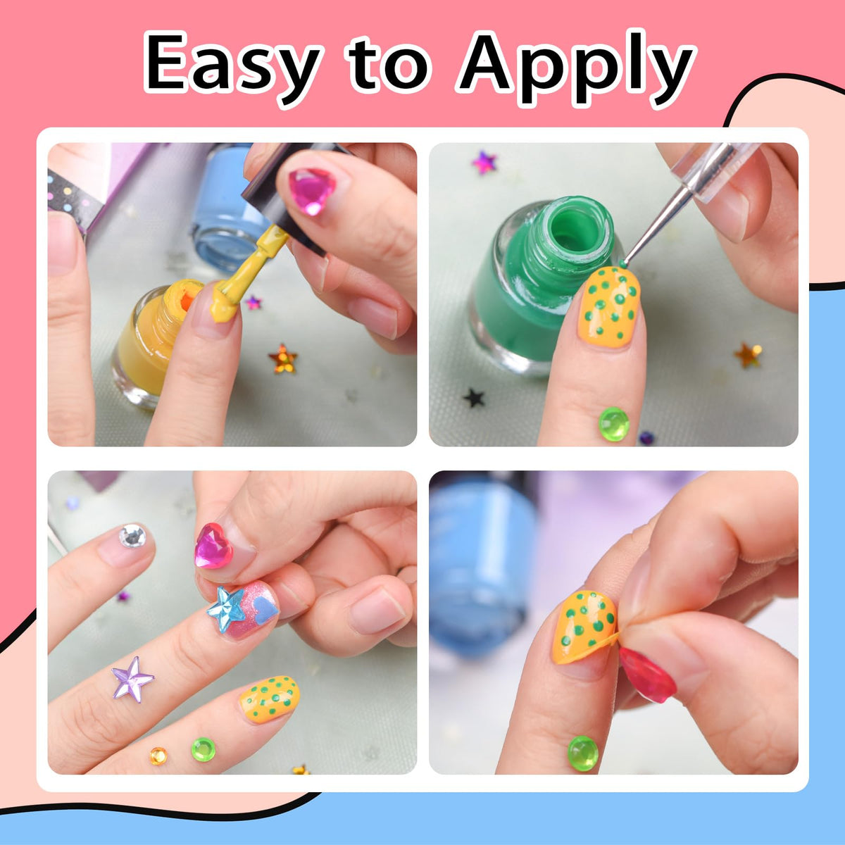 wakaniya nail art pen in use, lets kids create precise designs easily