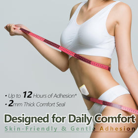 WALEJUC patch applied around navel demonstrating discreet wear under clothing