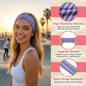 Waliah headband held in hand showing 3.15-inch width and scale
