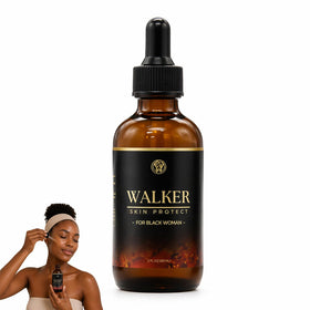 Walker front bottle showing sleek serum packaging and clear branding for shelf appeal