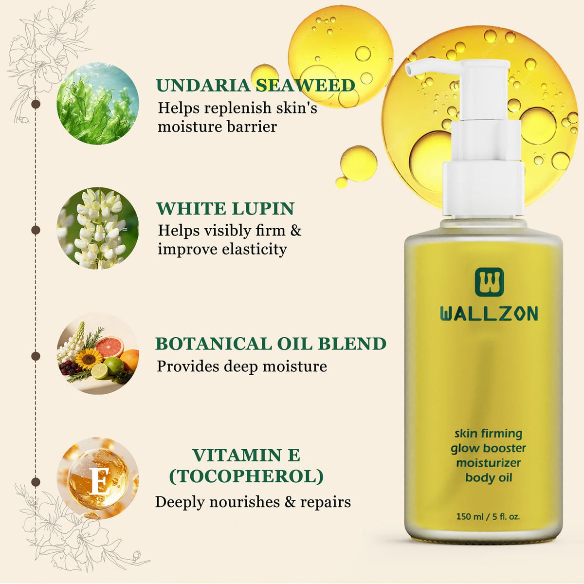 WALLZON undaria seaweed ingredient image highlighting marine extract potency and nourishment