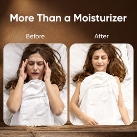 Wanciment in bedside lifestyle scene illustrating a calming bedtime ritual