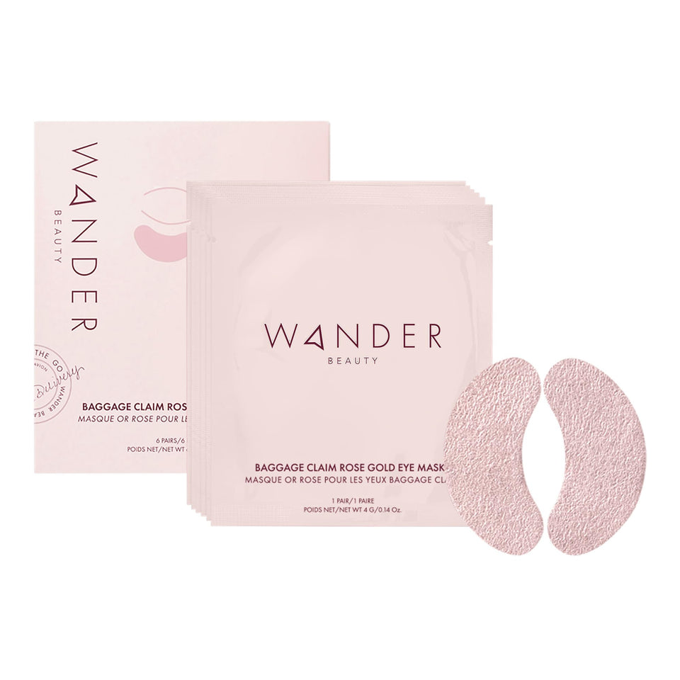 Wander Beauty front packaging showing six pairs and rose gold design for brightening