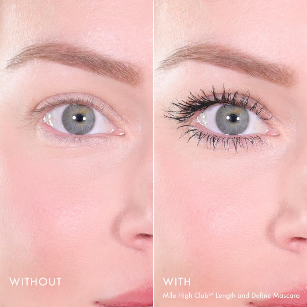 Wander Beauty black mascara swatches on skin illustrating pigment payoff