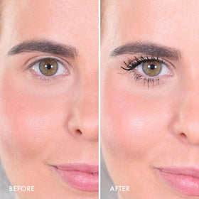 Wander Beauty before and after lashes illustrating length and separation