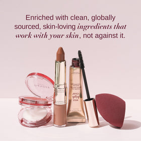 Wander Beauty mascara in a makeup bag suggesting travel-ready wear