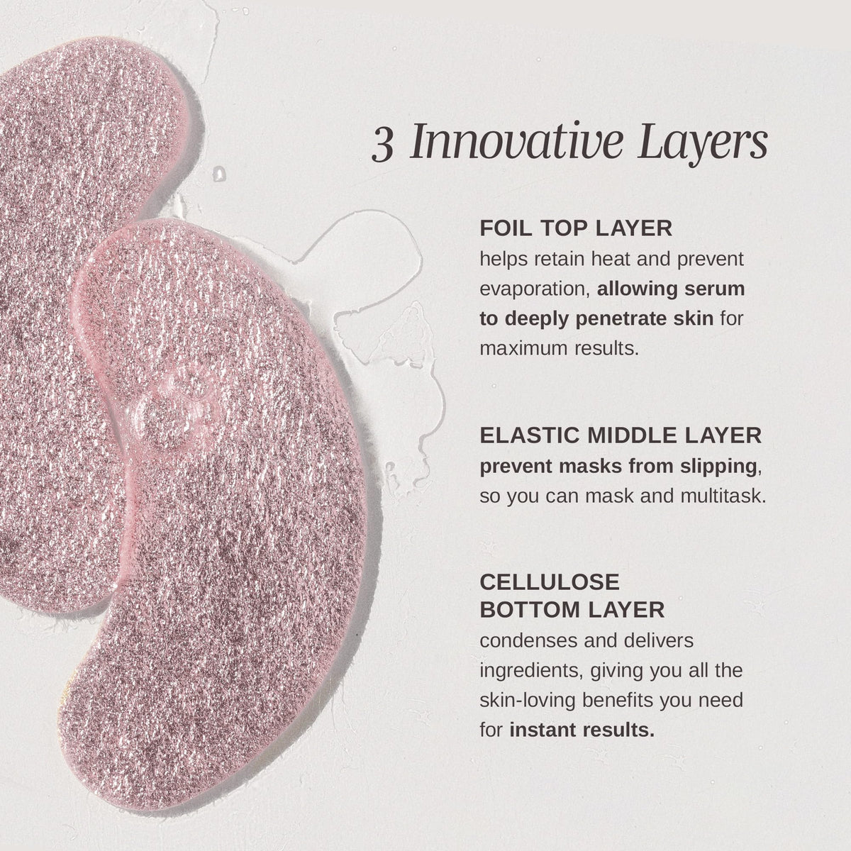 Wander Beauty close-up of rose gold patch texture demonstrating secure anti-slip fit