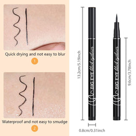 WanTuoluo application in hand creating a winged liner demonstrating ease of use