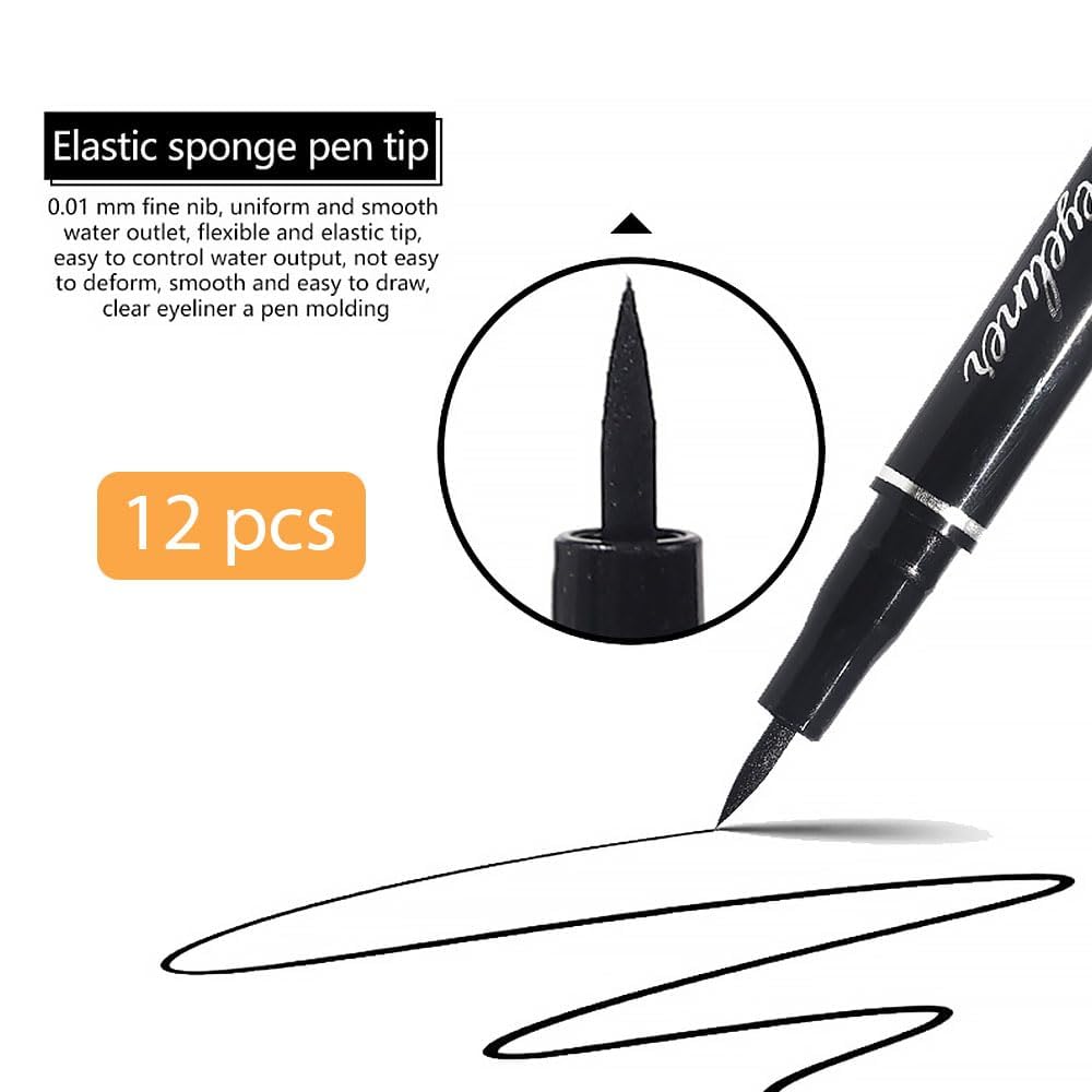 WanTuoluo black ink stroke on skin showing matte finish and quick-dry result