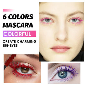 WanTuoluo pink mascara applied on model lashes for bold eye accent