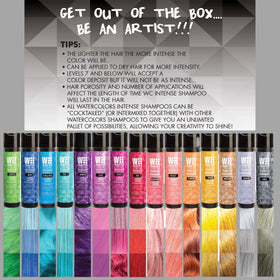 Watercolors by Tressa ingredients label showing clean formula benefits