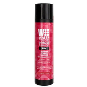 Watercolors by Tressa bottle in bathroom setting conveying at-home salon results