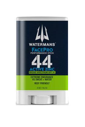WATERMAN'S front packaging showing compact SPF 44 stick for travel convenience