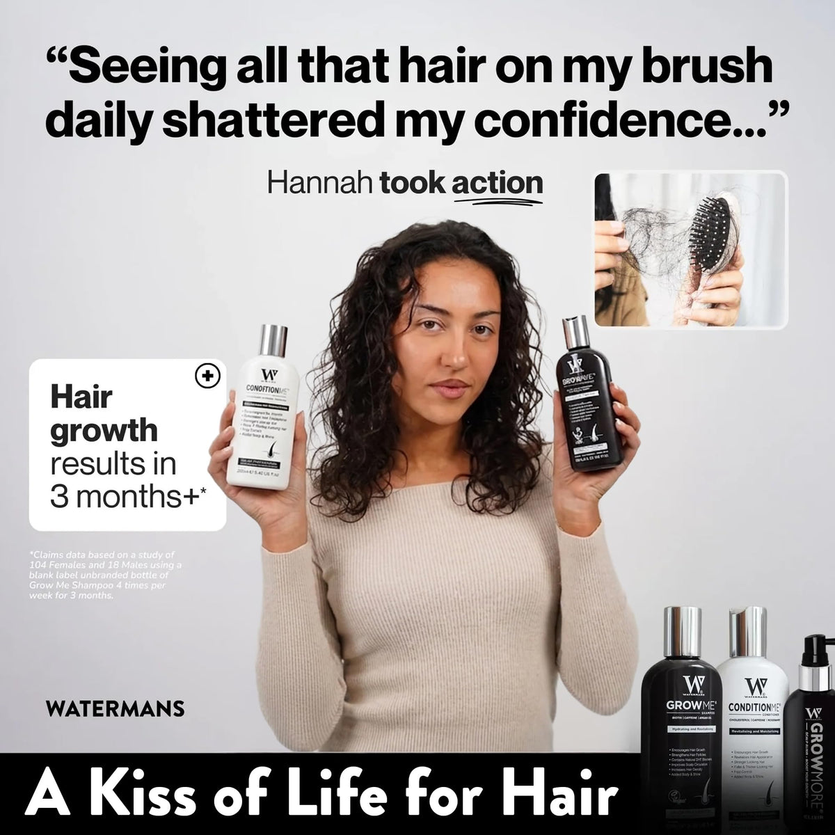 Watermans lifestyle bathroom shelf styling showing daily routine benefit