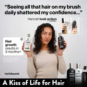 Watermans lifestyle bathroom shelf styling showing daily routine benefit