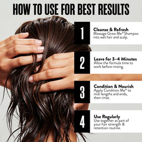 Watermans scalp massage application illustrating improved scalp circulation
