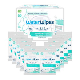 WaterWipes front packaging showing 10 packs and benefits